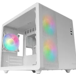 MARS GAMING MC-MPRO CAJA COMPACTA PROFESIONAL - DOBLE CAMARA - REFRIGERACION TRIPLE - CRISTAL TEMPLADO - PANEL DE MALLA - SOPORTE LIQUIDO 240MM - COLOR BLANCO