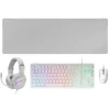 MARS GAMING MCP-RGB3 COMBO GAMING 4EN1 - TECLADO TKL H-MECH FRGB - RATON RGB 3200 DPI - AURICULARES HI-FI CANCELACION RUIDO - ALFOMBRILLA XXL ANTIDESLIZANTE - COLOR BLANCO