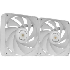 MARS GAMING MF-NCLX2 KIT DE VENTILADORES - ASPAS HIBRIDAS - RODAMIENTOS FDB DE COBRE - PADS ANTIVIBRACION - CONEXION PWM - FLUJO DE AIRE 72 CFM - SILENCIOSO 12 DB - COLOR BLANCO