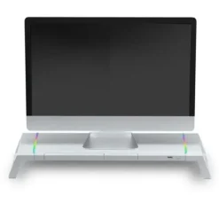 MARS GAMING MGS-ONE SOPORTE MONITOR - ILUMINACION CHROMA RGB - TAMAÑO AJUSTABLE - ERGONOMIA OPTIMA - CONECTOR USB 2.0 - STAND PARA SMARTPHONE - COLOR VARIOS