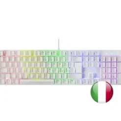 MARS GAMING MK422 TECLADO GAMING MECANICO - SWITCHES ANTIPOLVO - ILUMINACION RGB - TECLAS DOBLE INYECCION - ANTI-GHOSTING AVANZADO - MULTIPLATAFORMA - ITALIANO - COLOR BLANCO