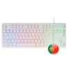MARS GAMING MK023 TECLADO GAMING - TECNOLOGIA H-MECH RED - ILUMINACION FRGB LED - ANTI-GHOSTING - COMPATIBILIDAD UNIVERSAL - ESTRUCTURA ROBUSTA - PORTUGUES - COLOR BLANCO