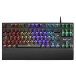 MARS GAMING MKXTKL TECLADO MECANICO - ULTRACOMPACTO TKL - SWITCHES OUTEMU SQ - RETROILUMINACION RGB - REPOSAMUÑECAS ERGONOMICO EXTRAIBLE - COLOR NEGRO