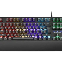 MARS GAMING MKXTKL TECLADO MECANICO - DISEÑO TKL COMPACTO - ILUMINACION RGB MULTIEFECTOS - SWITCHES OUTEMU SQ - REPOSAMUÑECAS ERGONOMICO EXTRAIBLE - COLOR NEGRO