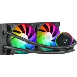 MARS GAMING ML-LCD240 SISTEMA DE REFRIGERACION LIQUIDA - VENTILADORES ARGB - OPTI-CHAMBER 3RD GEN - TDP 500W - PANTALLA LCD DE TEMPERATURA - MULTISOCKET UNIVERSAL - COLOR NEGRO