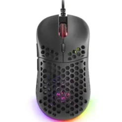 MARS GAMING MM55 RATON GAMING USB 12800DPI - CARCASA DE PANEL PERFORADO - 5 BOTONES - ILUMINACION RGB CHROMA - USO DIESTRO - CABLE DE 1.70M
