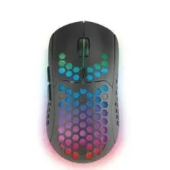 MARS GAMING MMW3 RATON INALAMBRICO ULTRALIGERO - RGB FLOW - SENSOR OPTICO 3200 DPI - SWITCHES HUANO - CONEXION 2.4G - BATERIA RECARGABLE - COLOR NEGRO