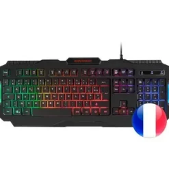MARS GAMING MRK0 TECLADO GAMING RGB RAINBOW 9 COLORES 15 TECLAS DE FUNCION - 560X199X32MM - RETROILUMINACION MULTICOLOR, CAPACIDAD ANTI-GHOSTING, PULSACION OPTIMIZADA, PROCESADOR GAMING - COLOR NEGRO