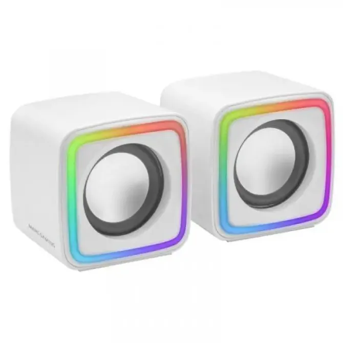 MARS GAMING MSCUBE ALTAVOCES 8W - ILUMINACION RGB - SONIDO DSP - USB, ENTRADA JACK 3.5MM - COMPACTOS Y LIGEROS
