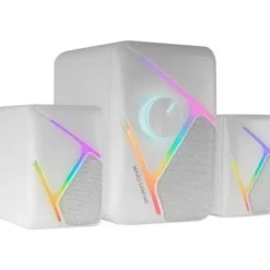 MARS GAMING MS-H21 ALTAVOZ GAMING - SONIDO 2.1 35W - DRIVERS 3D SURROUND - ILUMINACION RGB - CONTROL VOLUMEN FRONTAL - CONEXION PLUG & PLAY - COLOR BLANCO