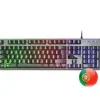 MARS GAMING TECLADO GAMING MK220 - TECNOLOGIA H-MECH - ILUMINACION FRGB RAINBOW - PANEL DE ALUMINIO - BASE DE ABS REFORZADO - PORTUGUES - COLOR NEGRO