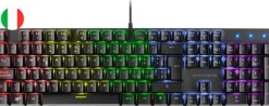 MARS GAMING TECLADO MECANICO RGB MK422 - TECNOLOGIA ANTIPOLVO - EFECTOS DE ILUMINACION RAINBOW - TECLAS ULTRA-RESISTENTES - FUNCIONES MULTIMEDIA Y MODO JUEGO - PR DE 1000HZ - ANTI-GHOSTING AVANZADO -