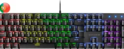 MARS GAMING TECLADO MECANICO RGB MK422 - TECNOLOGIA ANTIPOLVO - EFECTOS DE ILUMINACION RAINBOW - TECLAS ULTRA-RESISTENTES - FUNCIONES MULTIMEDIA Y MODO JUEGO - PR DE 1000HZ - ANTI-GHOSTING AVANZADO -