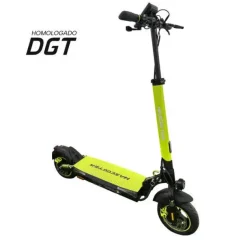 MASCOOTER S4 PATINETE ELECTRICO MOTOR 600W - HOMOLOGADO DGT - AUTONOMIA HASTA 25KM - CARGA MAXIMA 120KG - RUEDAS 10 - COLOR NEGRO/AMARILLO
