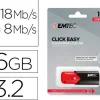 MEMORIA EMTEC USB 3.2 CLICK EASY 16 GB ROJO