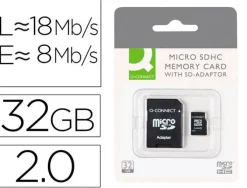 MEMORIA SD MICRO Q-CONNECT FLASH 32 GB CLASE 6 CON ADAPTADOR