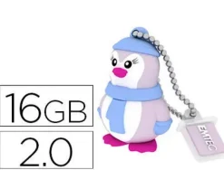 MEMORIA USB EMTEC FLASH 16 GB 2.0 PINGUINO