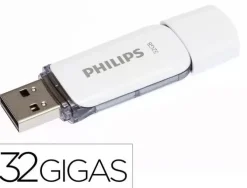 MEMORIA USB PHILIPS FLASH USB 2.0 32GB SNOW GREY