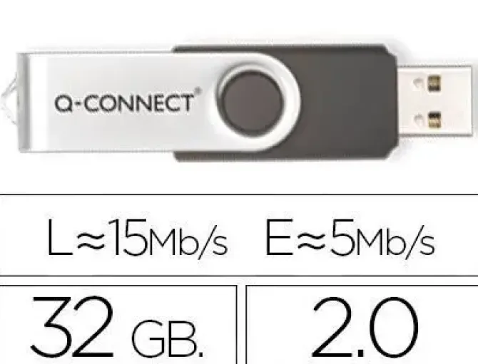 MEMORIA USB Q-CONNECT FLASH 32 GB 2.0