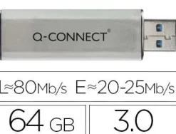 MEMORIA USB Q-CONNECT FLASH 64 GB 3.0