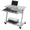 MESA ORDENADOR ROCADA RD-9100 SISTEMA BLOQUEO CON RUEDAS ESTRUCTURA METALICA CON BANDEJA TECLADO EXTRAIBLE