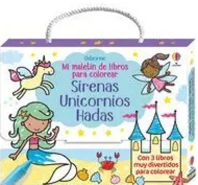 MI MALETIN DE LIBROS PARA COLOREAR 1 - SIRENAS, UNICORNIOS, HADAS