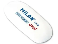 MILAN 1012 GOMA DE BORRAR OVALADA - MIGA DE PAN - SUAVE CAUCHO SINTETICO - COLOR BLANCO