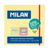 MILAN BLOC DE 90 NOTAS SUPER ADHESIVAS - REMOVIBLES - MAYOR PERMANENCIA - 76MM X 76MM - COLOR AMARILLO CLARO