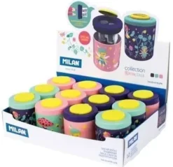 MILAN COLLECTION FAIRY TALE SACAPUNTAS CON DEPOSITO - SACAPUNTAS DOBLE - CUCHILLA DE ACERO - COLORES SURTIDOS