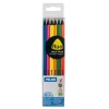 MILAN FLUO PACK DE 6 LAPICES TRIANGULARES DE COLORES - MINA 2.9MM - ERGONOMICOS - RESISTENTE A LA ROTURA - MADERA DE TILO - COLORES SURTIDOS