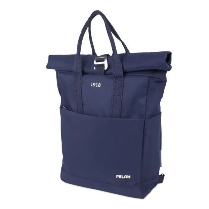 MILAN MOCHILA URBANA AZUL CON CIERRE SUPERIOR ENROLLABLE (10 L) SERIE 1918 624302SNCB