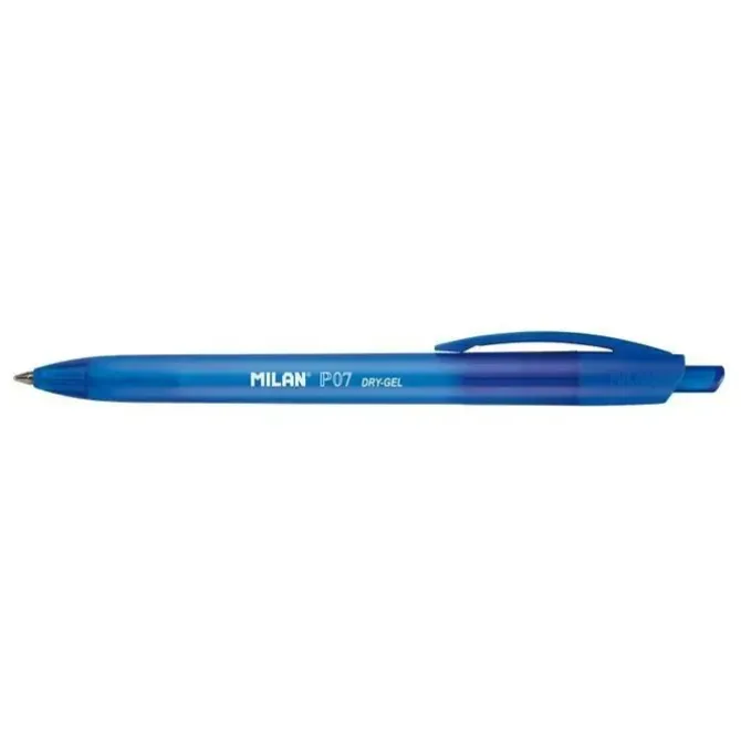 MILAN P07 DRY-GEL BOLIGRAFO DE GEL RETRACTIL - PUNTA 0.7MM - SECADO RAPIDO - COLOR AZUL