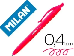 MILAN P1 TOUCH BOLIGRAFO DE BOLA RETRACTIL - PUNTA REDONDA 1MM - TINTA DE ACEITE - ESCRITURA SUAVE - 1.200M DE ESCRITURA - COLOR ROJO