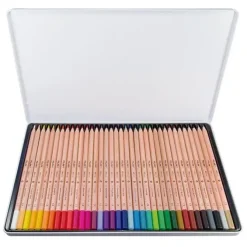 MILAN PACK DE 36 LAPICES HEXAGONALES DE COLORES - MINA GRUESA 3.5MM - TRAZO UNIFORME - RESISTENTE A LA ROTURA - COLORES SURTIDOS