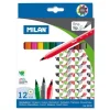 MILAN PACK DE 12 ROTULADORES - PUNTA FINA DE 2MM - TINTA AL AGUA - LAVABLE - COLORES SURTIDOS