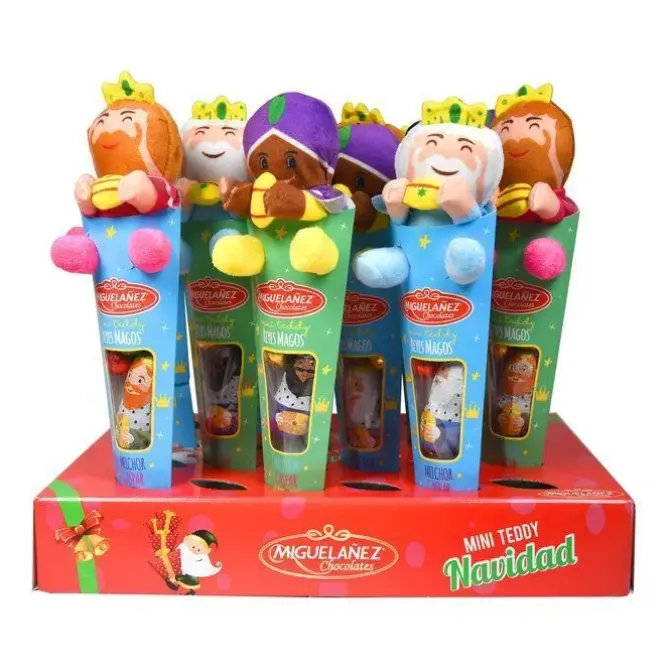 MINI CONO FIGURAS REYES MAGOS 35 GR CHOCOLATE + PELUCHE
