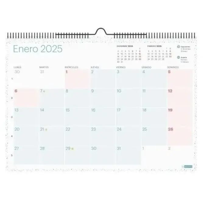 MIQUEELRIUS CALENDARIO (2025) MIQUELRIUS PARED TRENDS LOVELY MENSUAL PARA ESCRIBIR A3 420X296