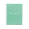 MIQUEL RIUS NOTEBOOK A-4 120 HOJAS VERDE PASTEL DOTS RAYADO LETTERING PUNTOS