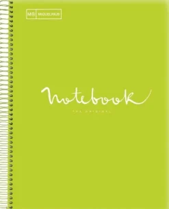 MIQUEL RIUS NOTEBOOK A-4 TAPA PLASTICO CUADRO 5X5MM 120H 90GR EMOTION LIMA MR46080