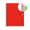 MIQUEL RIUS NOTEBOOK6 CUADERNO DE ESPIRAL FORMATO A4 - 150 HOJAS DE 70GR MICROPERFORADAS CON 2 TALADROS - CUBIERTAS DE POLIPROPILENO - CUADRICULA 5X5 - COLOR ROJO