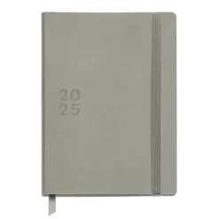 MIQUELRIUS AGENDA ANUAL (2025) MIQUELRIUS TRENDS BACK TO BASICS COSIDA TAPA SIMIL PIEL CON GOMA PLUS 155X213 D/P GRIS