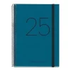 MIQUELRIUS AGENDA ANUAL (2025) MIQUELRIUS RECYCLED ESPIRAL TAPA DURA CON GOMA PLUS 155X213 D/P AZUL