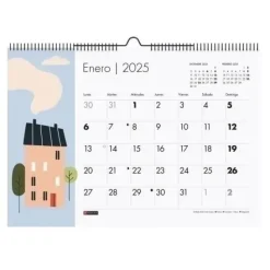 MIQUELRIUS CALENDARIO (2025) MIQUELRIUS PARED TRENDS CASAS MENSUAL PARA ESCRIBIR A3 420X296