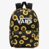 MOCHILA CLASICA VANS SKOOL MEDIUM NEGRA CON GIRASOLES VN0A4ULTMAZ1