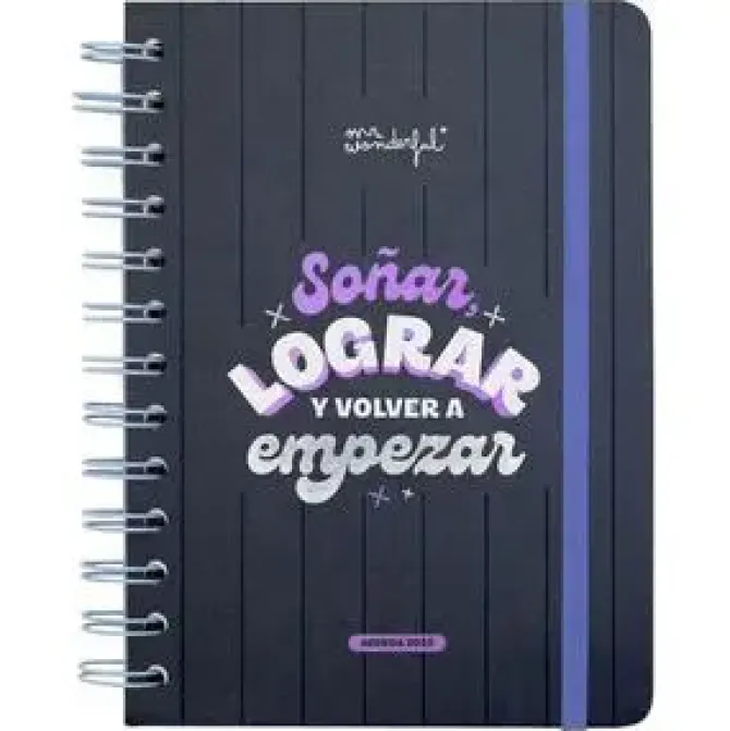 MR WONDERFUL AGENDA ANUAL 2025 SEMANAL SOÑAR LOGRAR Y VOLVER A