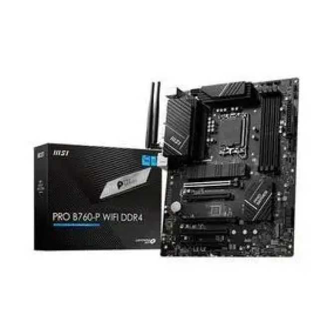 MSI PRO B760-P PLACA BASE INTEL LGA 1700 WIFI, DDR4, HDMI, 4X SATA III, RJ-45, USB 2.0/3.2