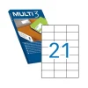 MULTI3 PACK DE 10.500 ETIQUETAS BLANCAS CANTOS RECTOS TAMAÑO 70.0X42.4MM CON ADHESIVO PERMANENTE PARA MULTIPLES USOS