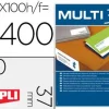 MULTI3 PACK DE 2.400 ETIQUETAS BLANCAS CANTOS RECTOS TAMAÑO 70.0X37.0MM CON ADHESIVO PERMANENTE PARA MULTIPLES USOS