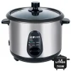 MUVIP ARROCERA - CAPACIDAD 1.8 LITROS - POTENCIA 700W - CUERPO DE ACERO INOXIDABLE - RECIPIENTE ANTIADHERENTE - TAPA DE CRISTAL - ACCESORIOS INCLUIDOS - COLOR GRIS