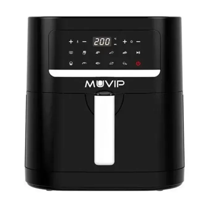 MUVIP FREIDORA AIRE CALIENTE 7 LITROS 1800W PANTALLA TACTIL - 10 PROGRAMAS DE COCCION - COLOR NEGRO